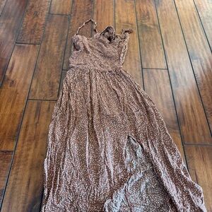 AEROPOSTALE POLKA DOT BACKLESS MAXI DRESS